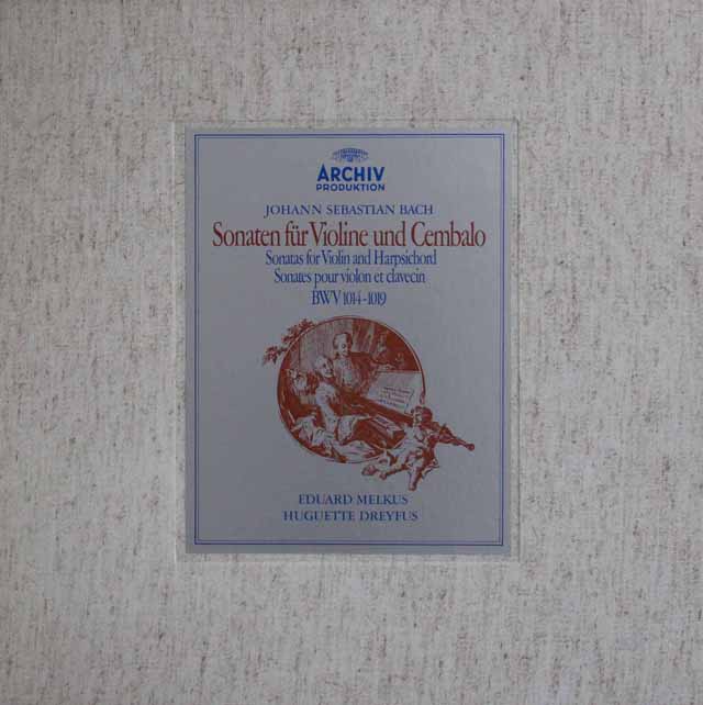 メルクス、ドレフュスのバッハ/ヴァイオリンソナタ集　独ARCHIV　3802　LP レコード