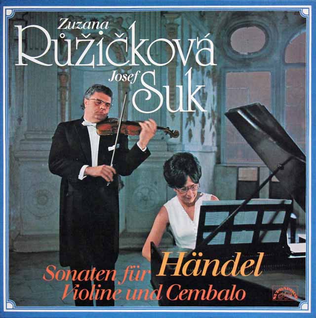 スーク&ルージイッチコヴァのヘンデル/ヴァイオリンとチェンバロのためのソナタ集　チェコスロヴァキアSUPRAPHON　3230　LP レコード