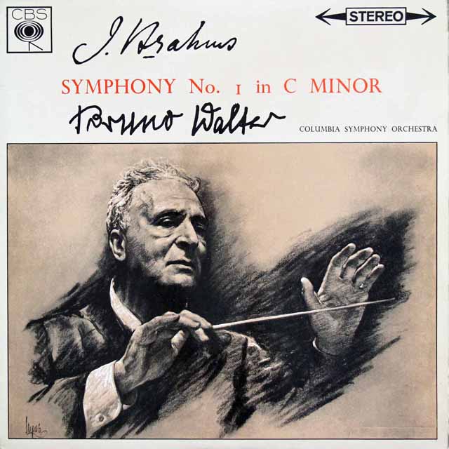 ワルターのブラームス/交響曲第1番　英CBS　3231　LP レコード