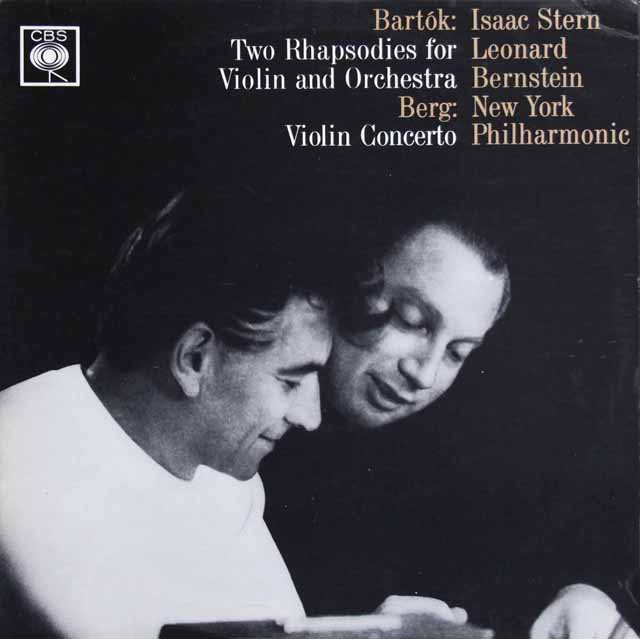 スターン、バーンスタインのベルク/ヴァイオリン協奏曲　英CBS　3802　LP レコード