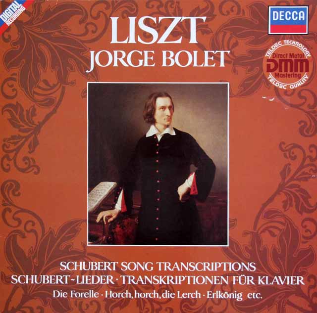 ボレットのリスト/シューベルト歌曲トランスクリプション集　独DECCA　3804　LP レコード