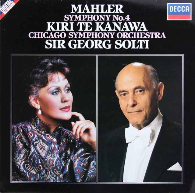 ショルティのマーラー/交響曲第4番　独DECCA　3804　LP レコード