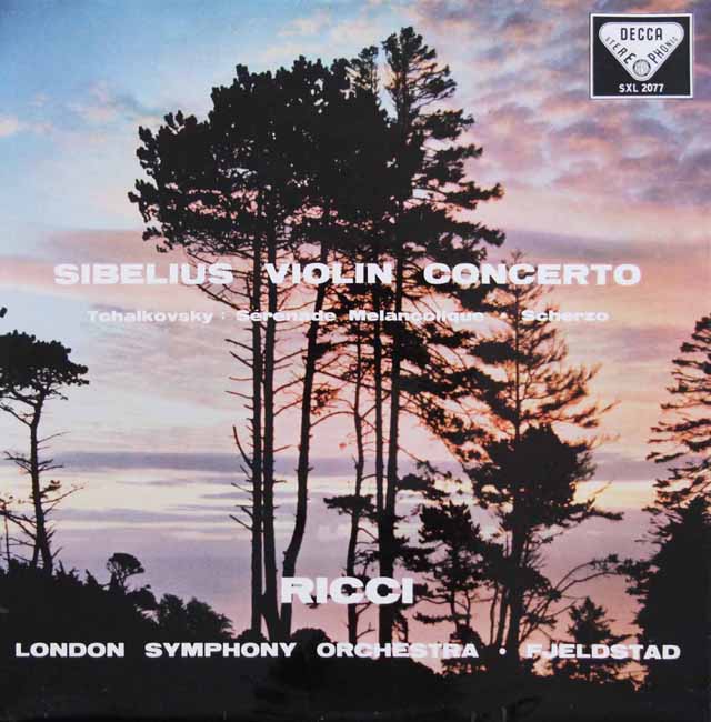 【オリジナル盤】　リッチのシベリウス/ヴァイオリン協奏曲ほか　英DECCA　3231　LP レコード