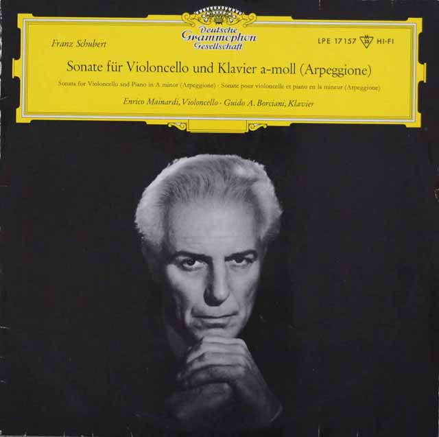 【10インチ盤】　マイナルディのシューベルト/アルペジオーネ・ソナタ　独DGG　3232　LP レコード