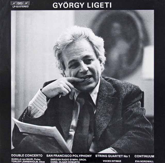 リゲティ/弦楽四重奏曲第1番ほか　独BIS　3270　LP レコード