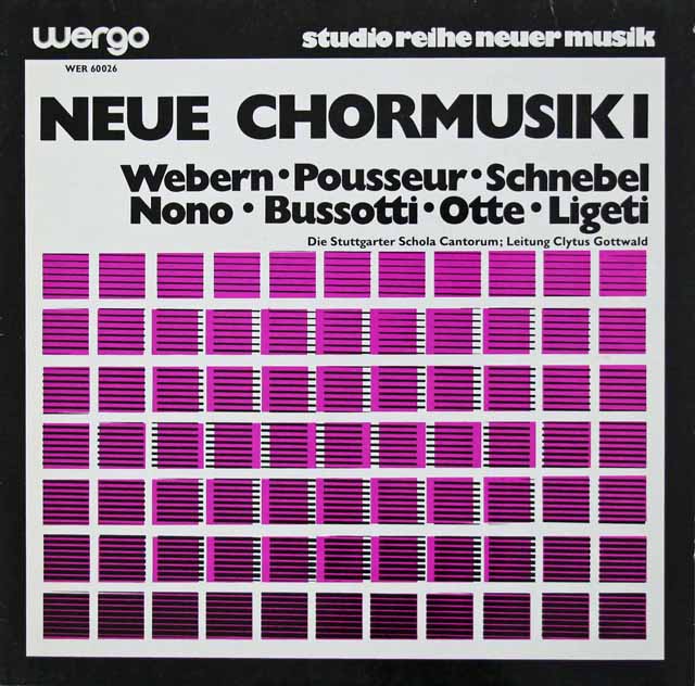 現代の合唱音楽集1　独Wergo　3270　LP レコード
