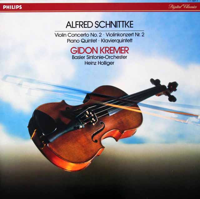 ホリガー、クレーメルのシュニトケ/ヴァイオリン協奏曲第2番ほか　蘭PHILIPS　3270　LP レコード