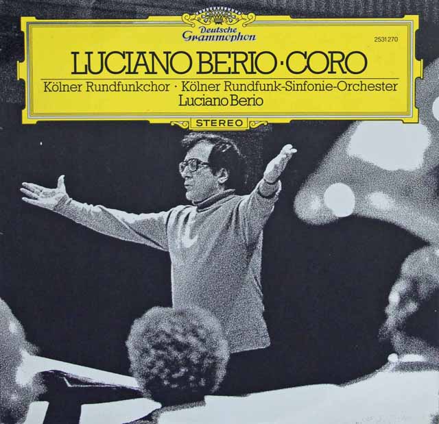 ベリオの自作自演/「コロ」　 独DGG　3270　LP レコード