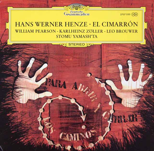 ヘンツェの自作自演/「エル・シマロン」　独DGG　3270　LP レコード