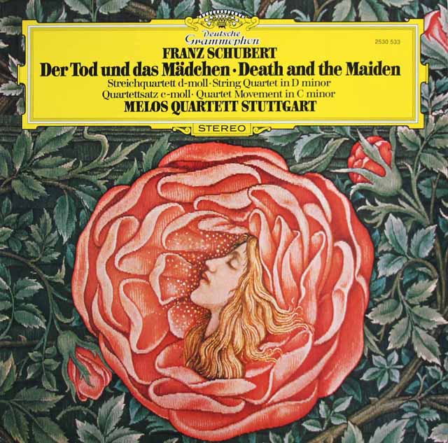 メロス四重奏団のシューベルト/弦楽四重奏曲「死と乙女」&「四重奏断章」　独DGG　3301　LP レコード