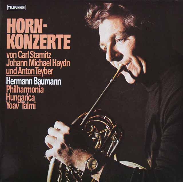 【直筆サイン入り】　バウマンのシュターミッツ/ホルン協奏曲ほか　独TELEFUNKEN　3697　LP レコード