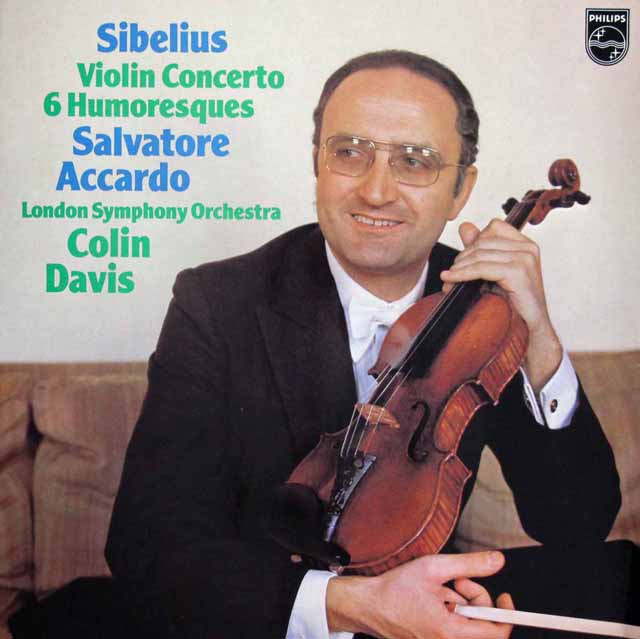 アッカルドのシベリウス/ヴァイオリン協奏曲ほか　蘭PHILIPS　3301　LP レコード