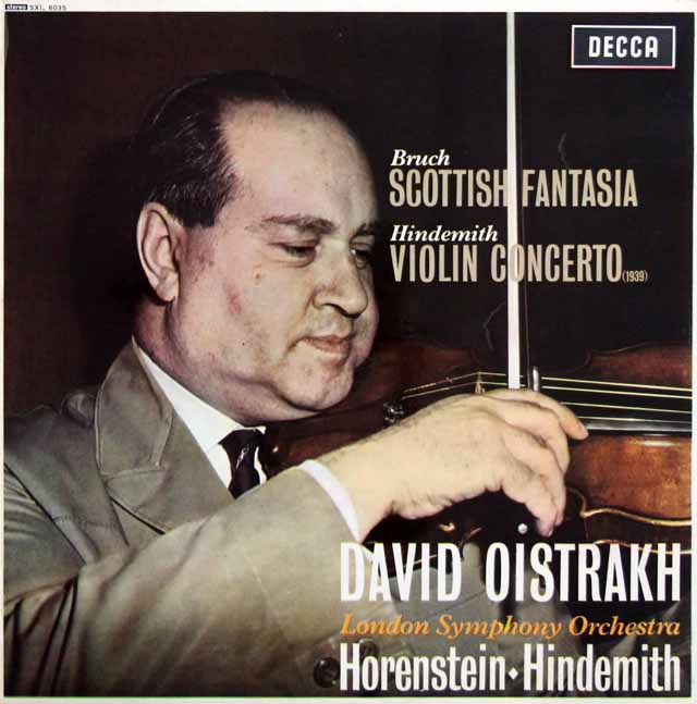 オイストラフのブルッフ/スコットランド幻想曲ほか 　英DECCA　3302　LP レコード