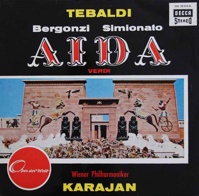 カラヤンのヴェルディ/「アイーダ」抜粋　独DECCA　3302　LP レコード