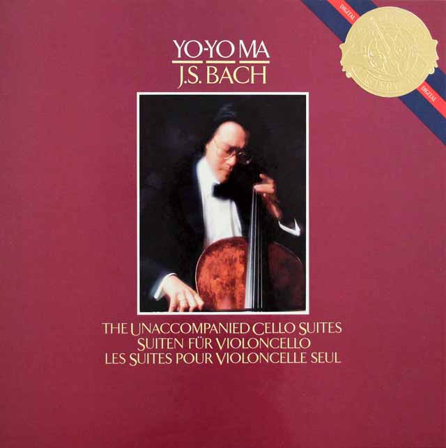 ヨーヨー・マのバッハ/無伴奏チェロ組曲（全6曲）　蘭CBS　3302　LP レコード