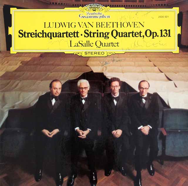 【直筆サイン入り】　ラサール四重奏団のベートーヴェン/弦楽四重奏曲第14番　独DGG　3697　LP レコード