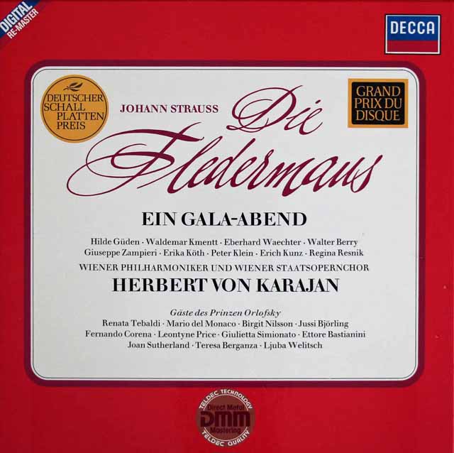 カラヤンのJ.シュトラウスII/「こうもり」全曲　独DECCA　3303　LP レコード