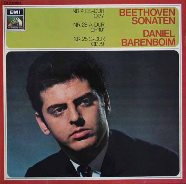 バレンボイムのベートーヴェン/ピアノソナタ第4、28、25番　独EMI　3304　LP レコード