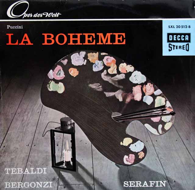 【独最初期盤】　セラフィンのプッチーニ/「ボエーム」抜粋　独DECCA　3304　LP レコード