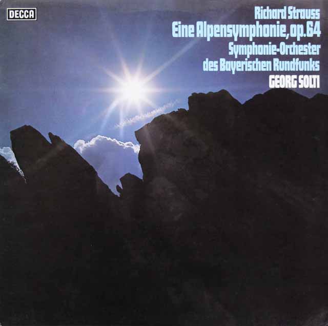 ショルティのR.シュトラウス/アルプス交響曲　独DECCA　3808　LP レコード