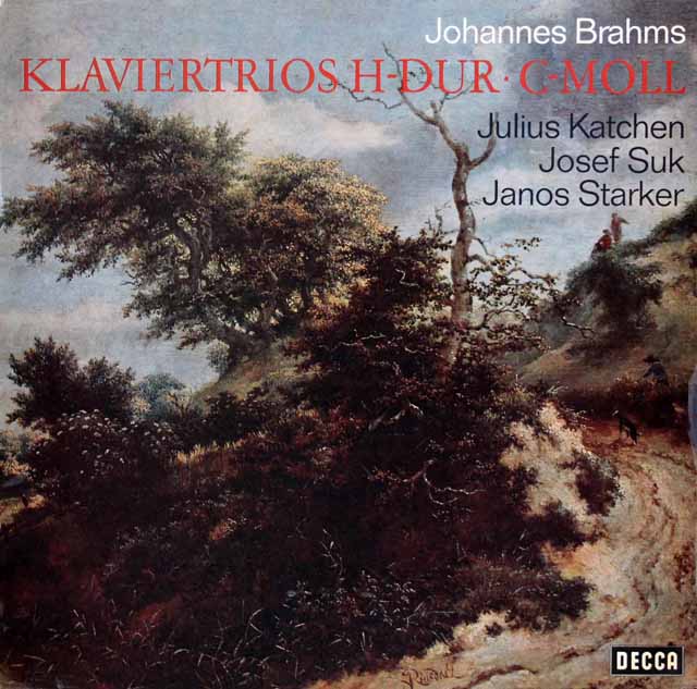 カッチェン、スーク、シュタルケルのブラームス/ピアノ三重奏曲第1、3番　独DECCA　3304　LP レコード