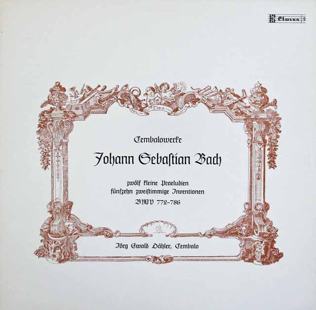 デーラーのバッハ/12の小前奏曲、2声のインヴェンション　スイスCLAVES　3808　LP レコード