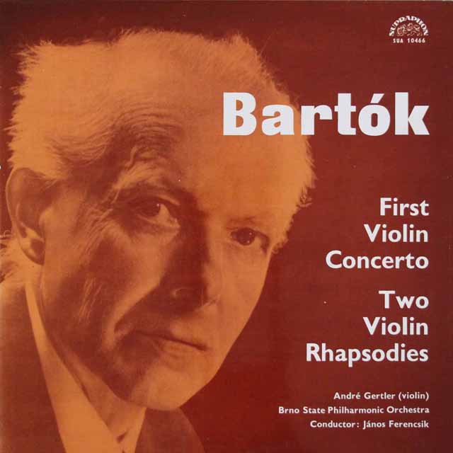 ジェルトレル、フェレンチクのバルトーク/ヴァイオリン協奏曲第1番ほか　チェコスロヴァキアSUPRAPHON　3808　LP レコード