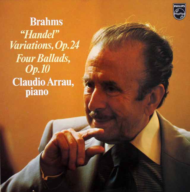 アラウのブラームス/ヘンデルの主題による変奏曲とフーガほか　蘭PHILIPS　3304　LP レコード
