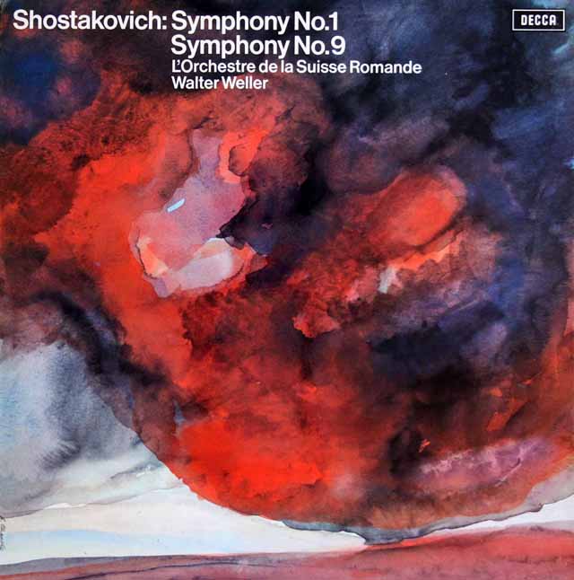 【オリジナル盤】ウェラーのショスタコーヴィチ/交響曲第1&9番　 英DECCA　3305　LP レコード