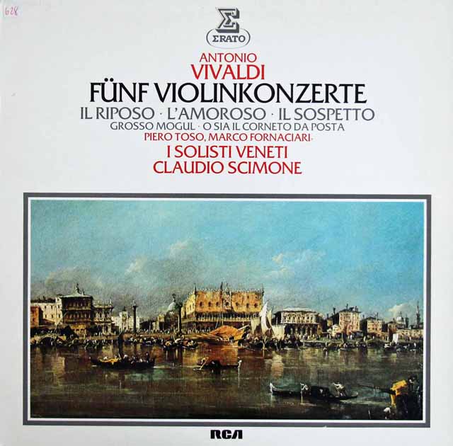 シモーネ、イ・ソリスティ・ヴェネティのヴィヴァルディ/ヴァイオリン協奏曲「安らぎ」ほか　独ERATO　3809　LP レコード