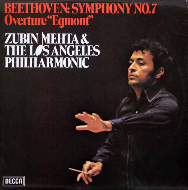 【オリジナル盤】　メータのベートーヴェン/交響曲第7番&「エグモント」序曲　英DECCA　3306　LP レコード