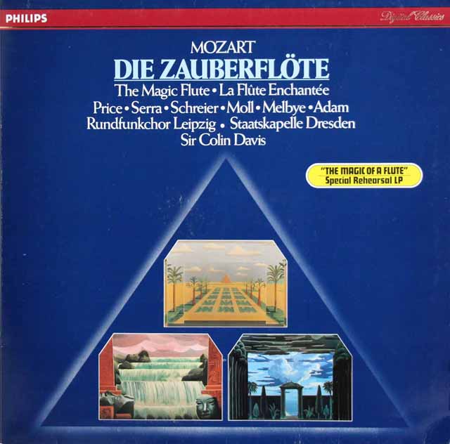 【非売品】　デイヴィスのモーツァルト/「魔笛」　リハーサル特別LP（非売品）　蘭PHILIPS　3307　LP レコード