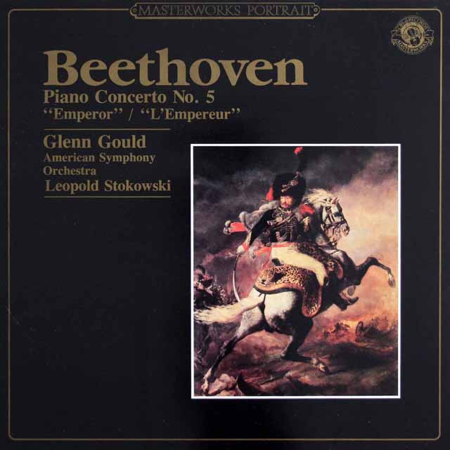 グールド&ストコフスキーのベートーヴェン/ピアノ協奏曲第5番「皇帝」　蘭CBS　3307　LP レコード