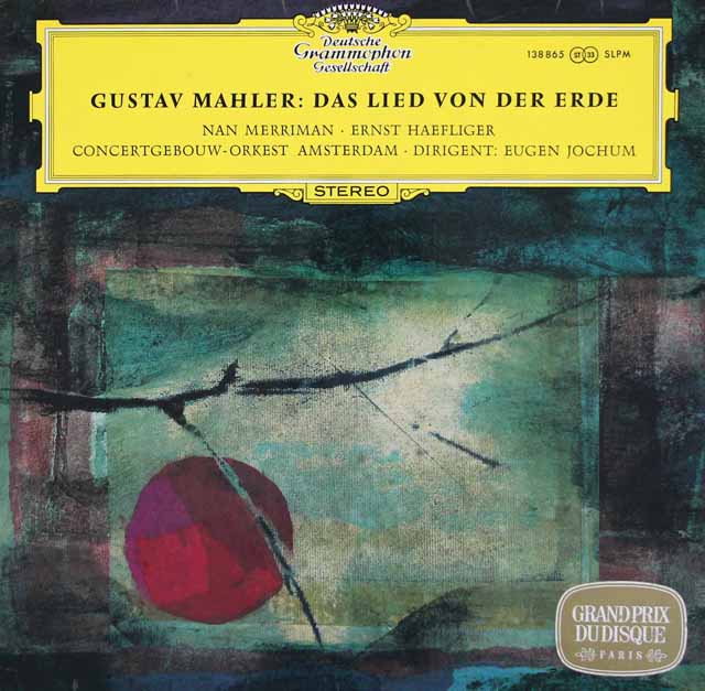 ヨッフムのマーラー/大地の歌　独DGG　3308　LP レコード
