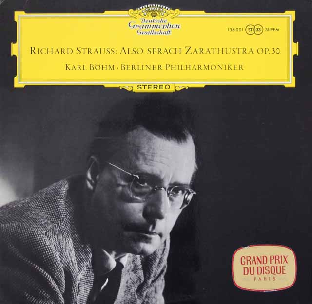 ベームのR.シュトラウス/交響詩「ツァラトゥストラはかく語りき」　独DGG　3308　LP レコード