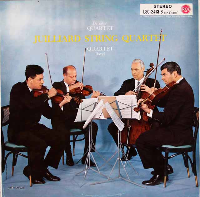 ジュリアード四重奏団のドビュッシー&ラヴェル/弦楽四重奏曲集　独RCA　3308　LP レコード