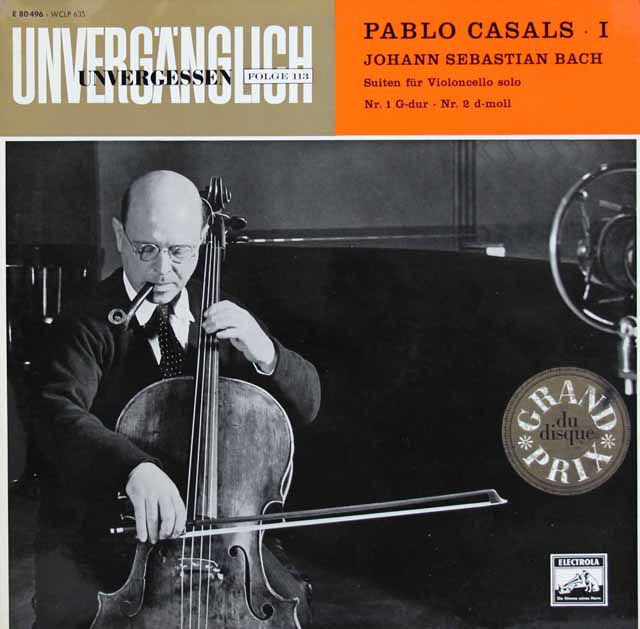 【独最初期盤】　カザルスのバッハ/無伴奏チェロ組曲全集　独EMI　3309　LP レコード