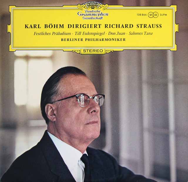 【独最初期盤】　ベームのR.シュトラウス/名演集　独DGG　3694　LP レコード