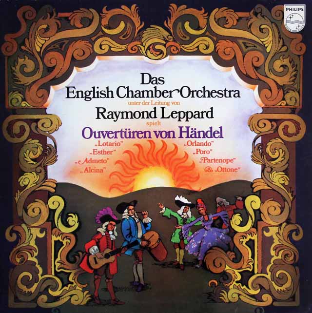レッパードのヘンデル/序曲集　蘭PHILIPS　3694　LP レコード