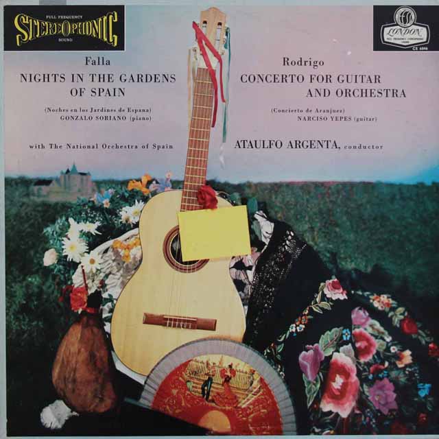 【ブルー・バックジャケット】　イエペス、アルヘンタのロドリーゴ/アランフェス協奏曲ほか　英LONDON　3309　LP レコード