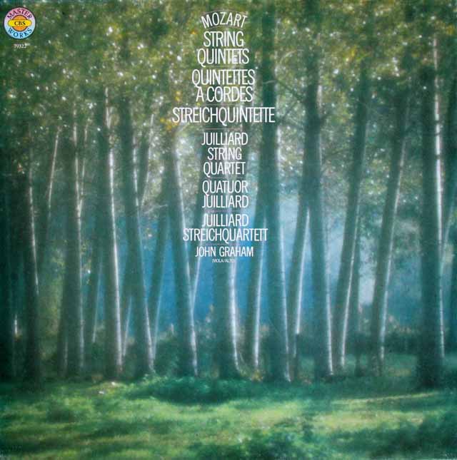 ジュリアード四重奏団、グラハムのモーツァルト/弦楽五重奏曲全集　独CBS　3814　LP レコード