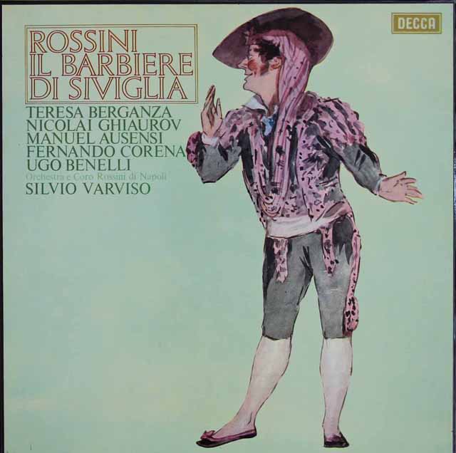 ベルガンサ&ヴァルヴィーゾのロッシーニ/「セビリアの理髪師」全曲　英DECCA　3310　LP レコード