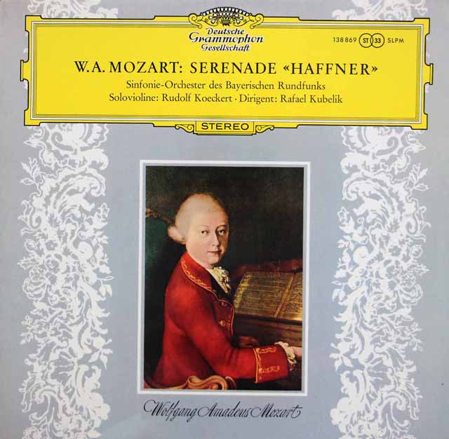 クーベリックのモーツァルト/セレナード第7番「ハフナー」　独DGG　3613　LP レコード