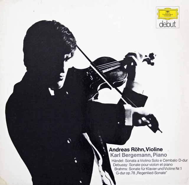 【デビューシリーズ】　レーンのブラームス/ヴァイオリン・ソナタ 第1番「雨の歌」ほか　独DGG　3613　LP レコード