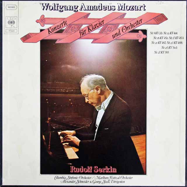 ゼルキンのモーツァルト/ピアノ協奏曲第21番、25番、27番ほか　独CBS　3311　LP レコード