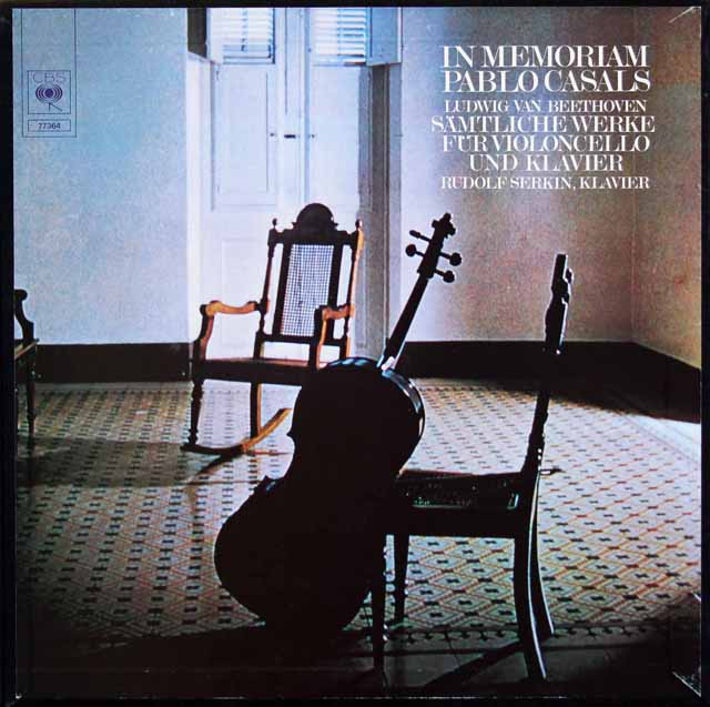 カザルスのベートーヴェン/チェロソナタ全集　独CBS　3614　LP レコード