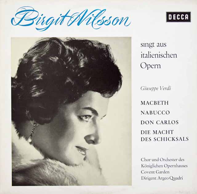 ニルソンのヴェルディ/オペラ・アリア集　独DECCA　3615　LP レコード