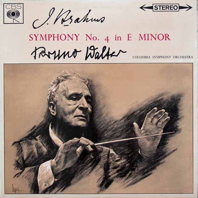 ワルターのブラームス/交響曲第4番　英CBS　3312　LP レコード