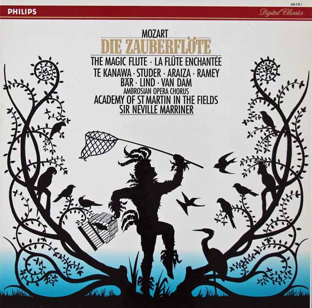 マリナーのモーツァルト/「魔笛」全曲　蘭PHILIPS　3312　LP レコード