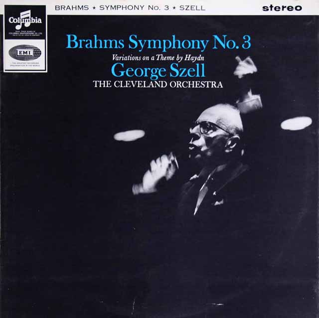 【オリジナル盤】　セルのブラームス/交響曲第3番ほか　英COLUMBIA　3313　LP レコード